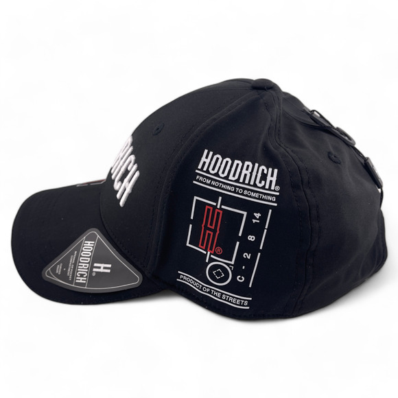 Hoodrich OG Akira V5 Strapback Internal Zipper Pocket Black Adjustable Hat Cap - Picture 3 of 6